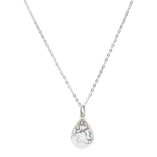 Filigree Teardrop Sterling Necklace-Necklace-Bottled Up Designs