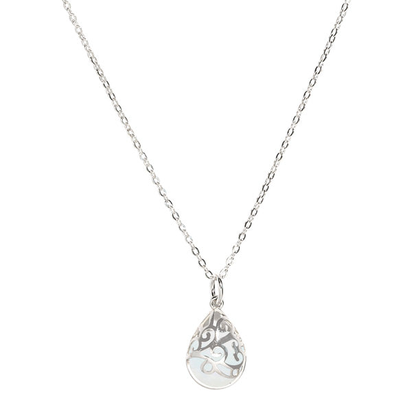 Filigree Teardrop Sterling Necklace-Necklace-Bottled Up Designs