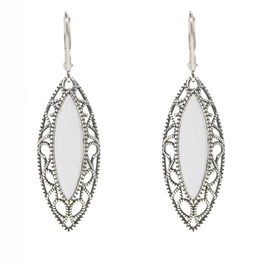 Vintage Elegance Earrings-Sterling Silver-Bottled Up Designs
