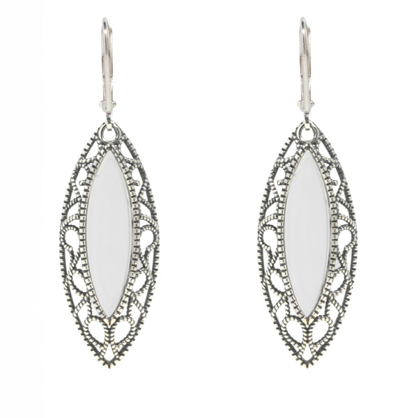 Vintage Elegance Earrings-Sterling Silver-Bottled Up Designs