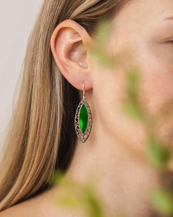 Vintage Elegance Earrings-Sterling Silver-Bottled Up Designs