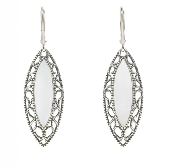 Vintage Elegance Earrings-Sterling Silver-Bottled Up Designs