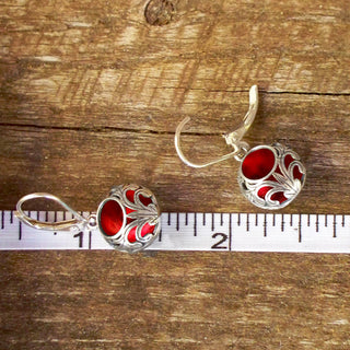 Vintage Lace Sterling Silver Lever Back Earrings-Sterling-Bottled Up Designs