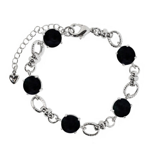 Glass Gem Adjustable Bracelet