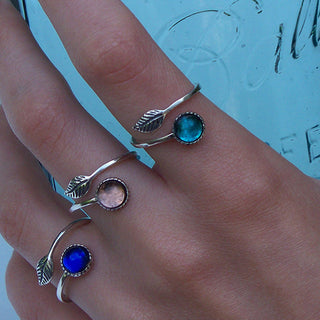 Sterling Silver Botanical Leaf Ring-Sterling Silver-Bottled Up Designs