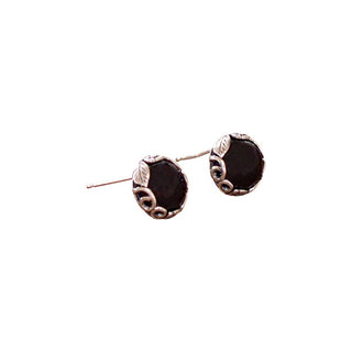 Botanical Sterling Silver Post Earrings-Sterling Silver-Bottled Up Designs