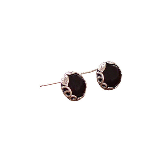 Botanical Sterling Silver Post Earrings-Sterling Silver-Bottled Up Designs