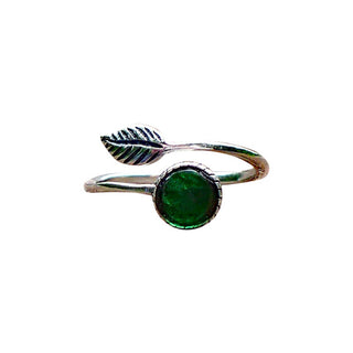 Sterling Silver Botanical Leaf Ring-Sterling Silver-Bottled Up Designs