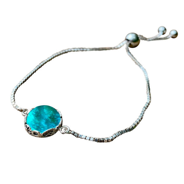 Botanical Sterling Silver Adjustable Slider Bracelet-Bracelet-Bottled Up Designs