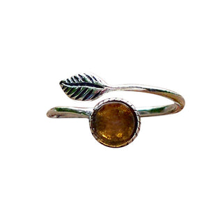 Sterling Silver Botanical Leaf Ring-Sterling Silver-Bottled Up Designs