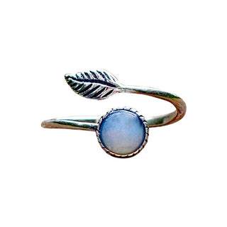 Sterling Silver Botanical Leaf Ring-Sterling Silver-Bottled Up Designs