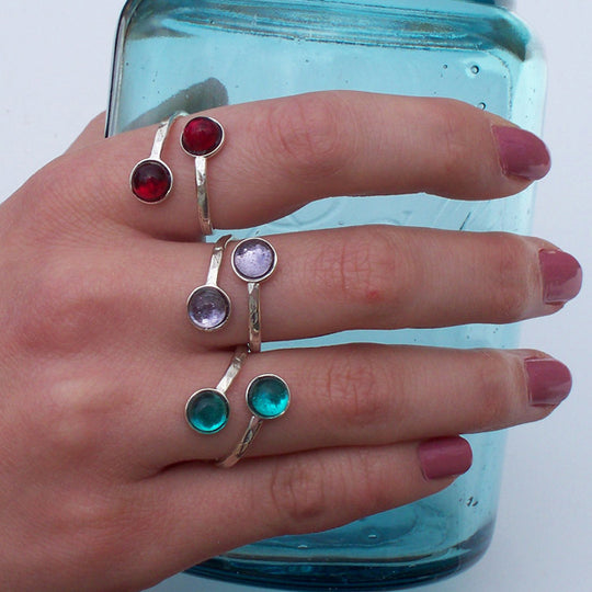 Bypass Ring in Sterling Silver-Sterling Silver-Bottled Up Designs