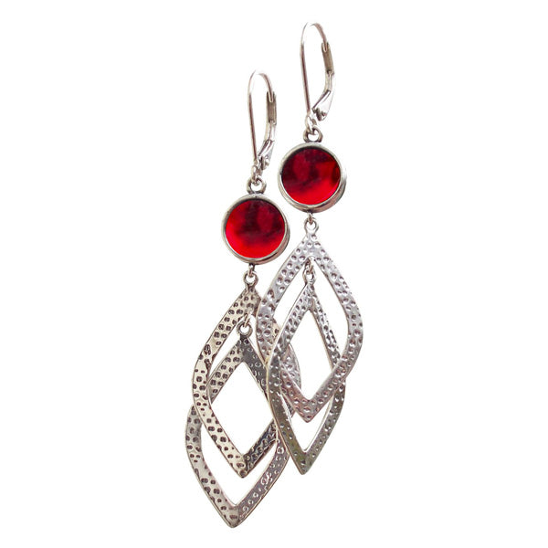 Cascade Sterling Leverback Earrings-Earrings-Bottled Up Designs