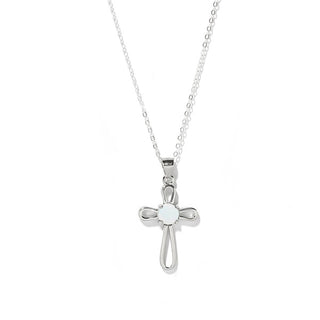 At The Cross Sterling Silver Cross Necklace-Necklace-Bottled Up Designs