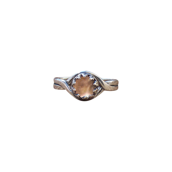 Primitive Twist Sterling Silver Adjustable Ring