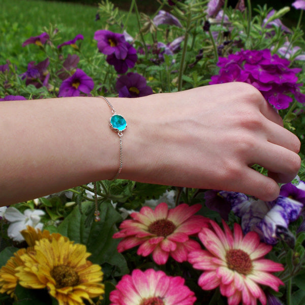 Botanical Sterling Silver Adjustable Slider Bracelet-Bracelet-Bottled Up Designs