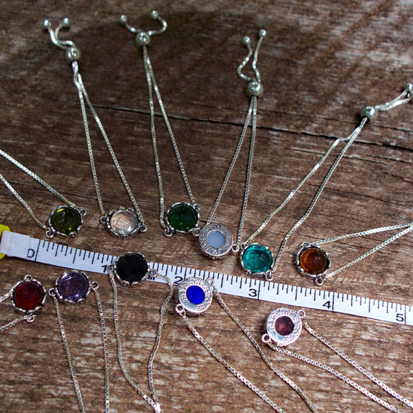 Botanical Sterling Silver Adjustable Slider Bracelet-Bracelet-Bottled Up Designs