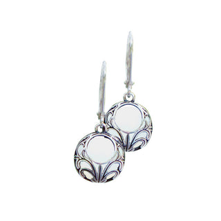 Vintage Lace Sterling Silver Lever Back Earrings-Sterling-Bottled Up Designs