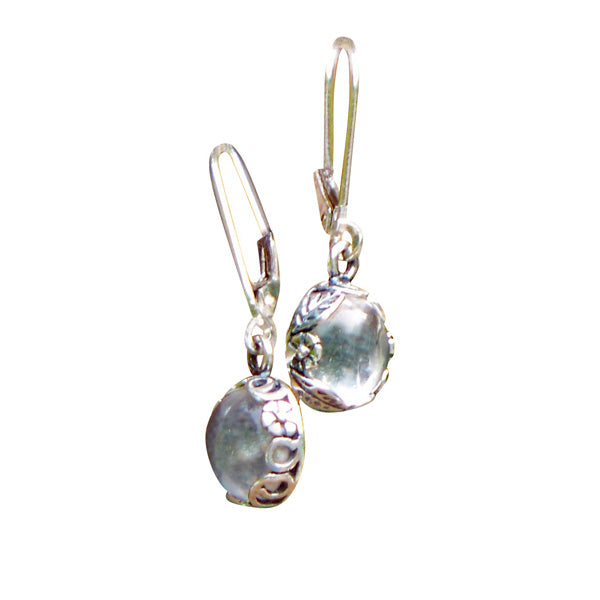 Botanical Sterling Silver Lever Back Earrings-Sterling Silver-Bottled Up Designs