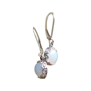Botanical Sterling Silver Lever Back Earrings-Sterling Silver-Bottled Up Designs
