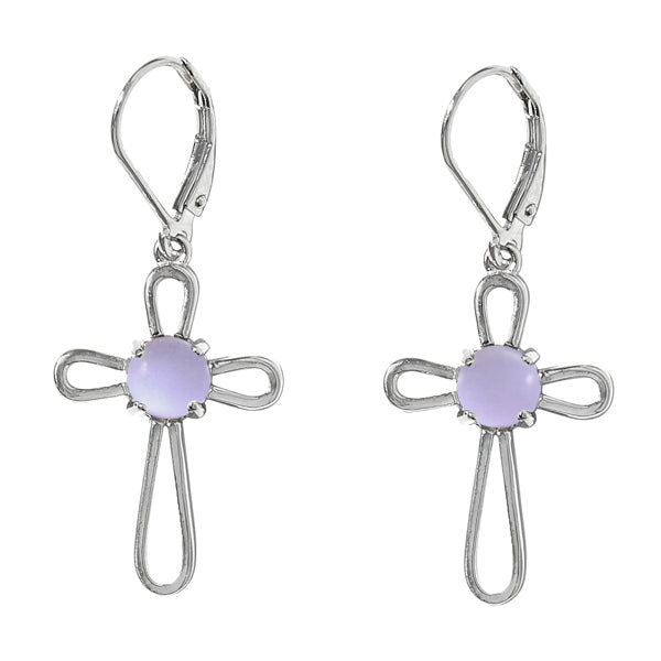At the Cross Sterling Silver Lever Back Earrings-Earrings-Bottled Up Designs