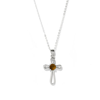 At The Cross Sterling Silver Cross Necklace-Necklace-Bottled Up Designs