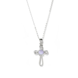 At The Cross Sterling Silver Cross Necklace-Necklace-Bottled Up Designs