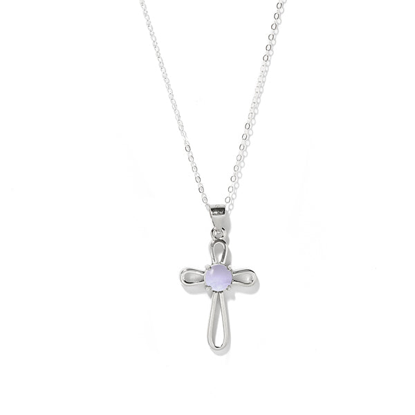 At The Cross Sterling Silver Cross Necklace-Necklace-Bottled Up Designs