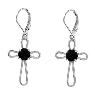 At the Cross Sterling Silver Lever Back Earrings-Earrings-Bottled Up Designs