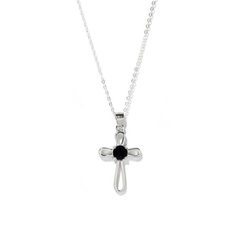 At The Cross Sterling Silver Cross Necklace-Necklace-Bottled Up Designs