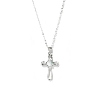 At The Cross Sterling Silver Cross Necklace-Necklace-Bottled Up Designs
