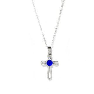 At The Cross Sterling Silver Cross Necklace-Necklace-Bottled Up Designs
