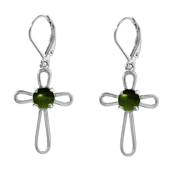 At the Cross Sterling Silver Lever Back Earrings-Earrings-Bottled Up Designs