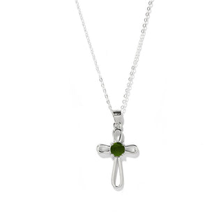 At The Cross Sterling Silver Cross Necklace-Necklace-Bottled Up Designs