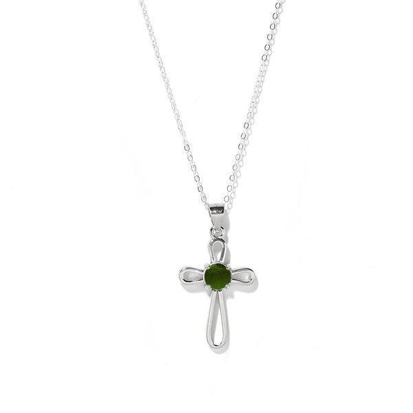 At The Cross Sterling Silver Cross Necklace-Necklace-Bottled Up Designs