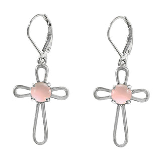 At the Cross Sterling Silver Lever Back Earrings-Earrings-Bottled Up Designs
