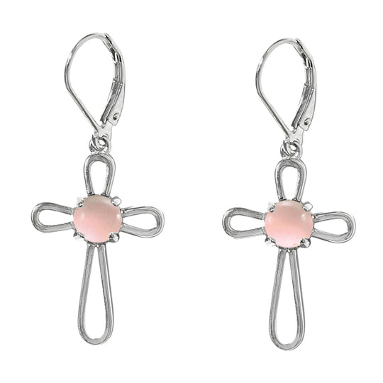 At the Cross Sterling Silver Lever Back Earrings-Earrings-Bottled Up Designs