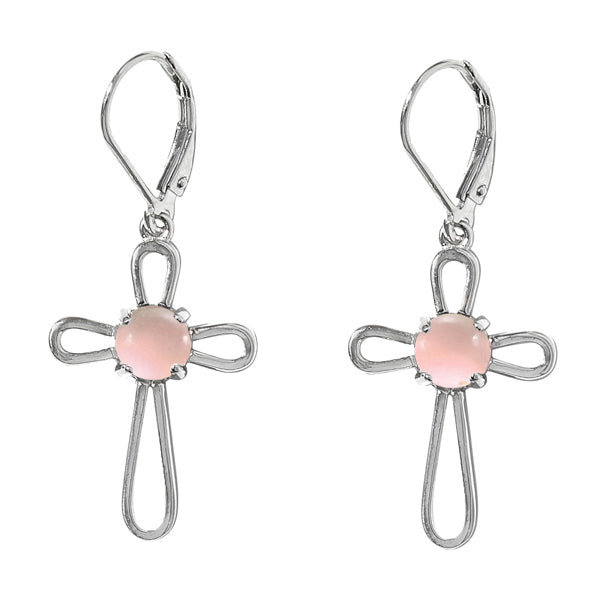 At the Cross Sterling Silver Lever Back Earrings-Earrings-Bottled Up Designs