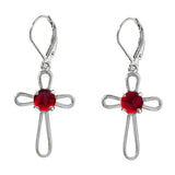 At the Cross Sterling Silver Lever Back Earrings