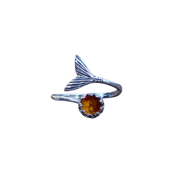 Mermaid Ring in Sterling Silver-Sterling Silver-Bottled Up Designs
