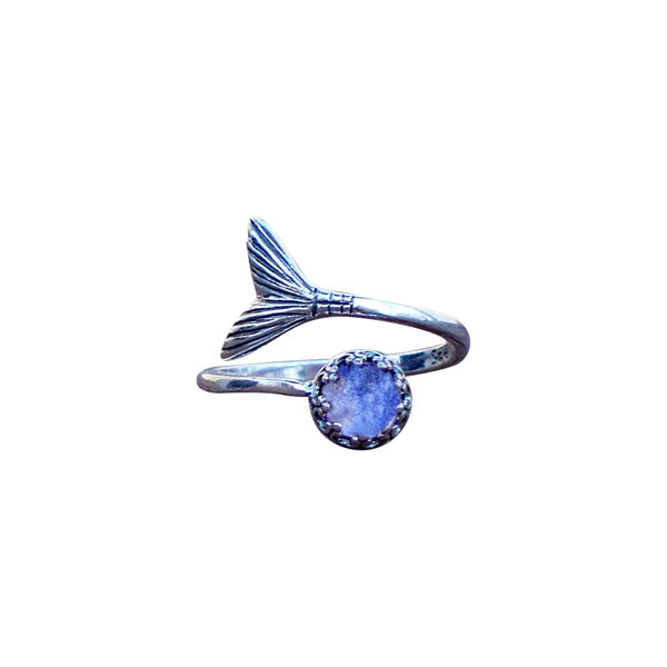 Mermaid Ring in Sterling Silver-Sterling Silver-Bottled Up Designs