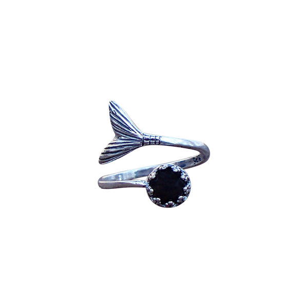 Mermaid Ring in Sterling Silver-Sterling Silver-Bottled Up Designs