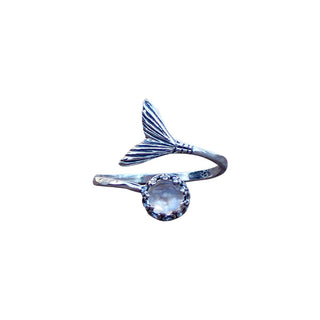 Mermaid Ring in Sterling Silver-Sterling Silver-Bottled Up Designs