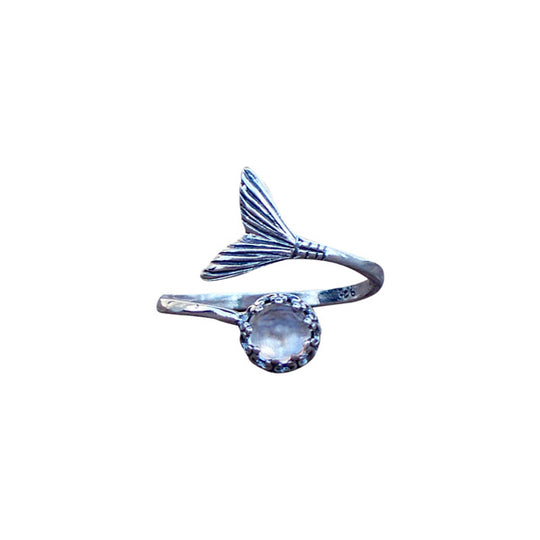 Mermaid Ring in Sterling Silver-Sterling Silver-Bottled Up Designs
