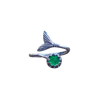 Mermaid Ring in Sterling Silver-Sterling Silver-Bottled Up Designs