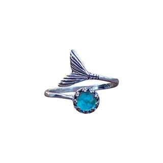 Mermaid Ring in Sterling Silver-Sterling Silver-Bottled Up Designs