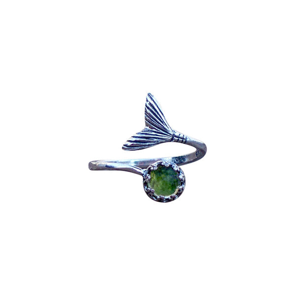 Mermaid Ring in Sterling Silver-Sterling Silver-Bottled Up Designs
