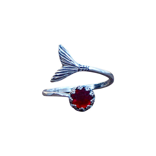 Mermaid Ring in Sterling Silver-Sterling Silver-Bottled Up Designs