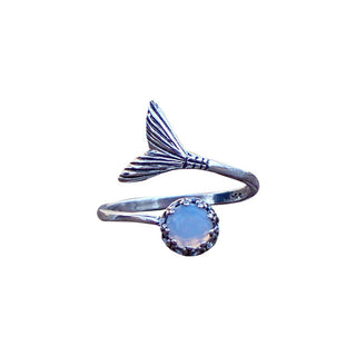 Mermaid Ring in Sterling Silver-Sterling Silver-Bottled Up Designs