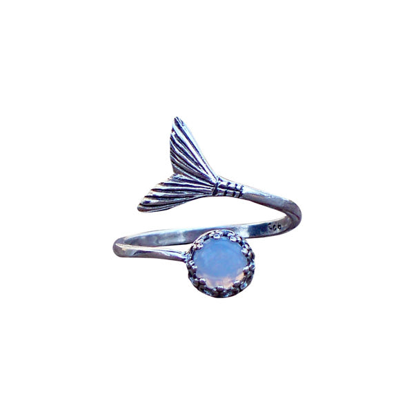 Mermaid Ring in Sterling Silver-Sterling Silver-Bottled Up Designs